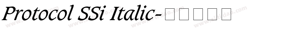 Protocol SSi Italic字体转换